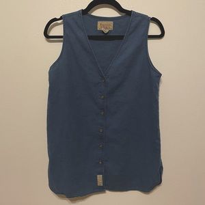 Abercrombie & Fitch 90s Linen-Jean Vest